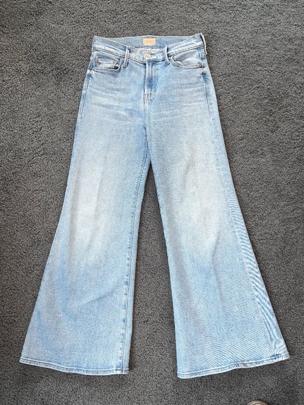 MOTHER THE TWISTER FLOOD in LOST ART (Light Wash) BIG BELL JEANS - EUC - 25